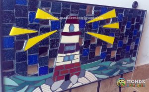 azulejos, venecitas, espejos, faro, perchero, mosaico