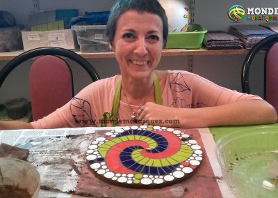 Taller de espirales en mosaico