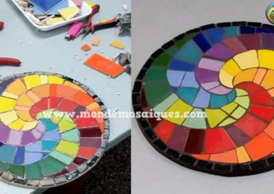 Taller de espirales en mosaico