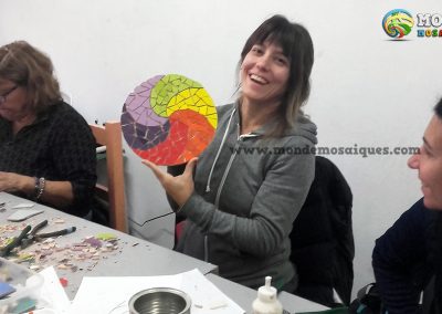 Taller de espirales en mosaico