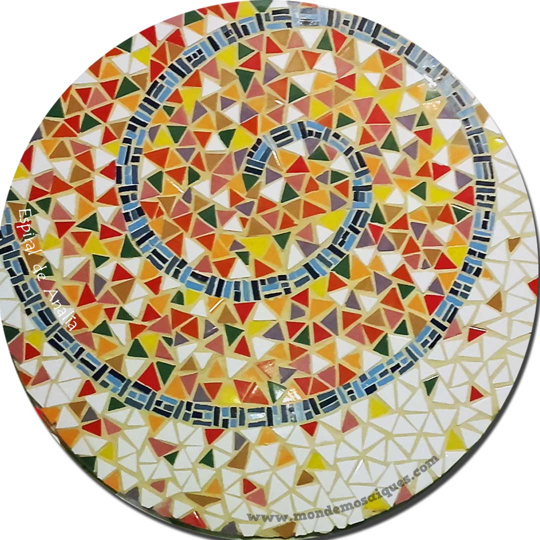 Taller de espirales en mosaico