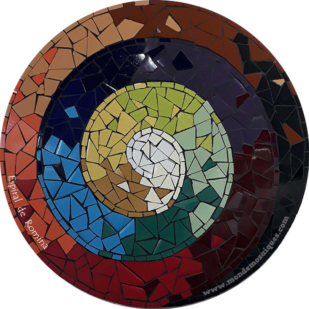 Taller de espirales en mosaico