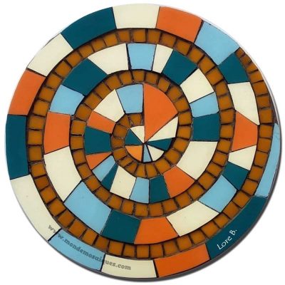 Espirales mosaico uniforme colores complementarios